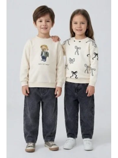 Unisex Çocuk Jean Pantolon 4-9 Yaş Rahat Kalıp | My Lorin Kids