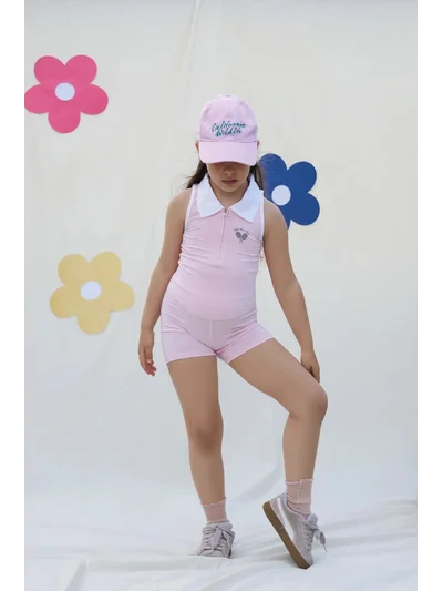 Tennis Club Kız Çocuk Fermuarlı Spor Üst - Candy Pink