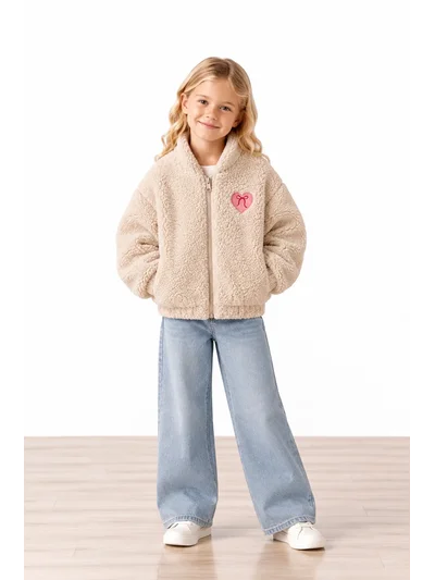 Maison Goose Peluş Bomber Ceket - Bej
