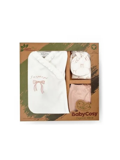 KIZ BEBEK  FİYONK  DETAYLI 5'Lİ KUTU SET KREM