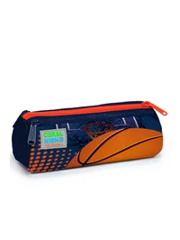 Coral High Kids Turuncu Lacivert Basketbol Desenli Üç Bölmeli Kalem Çantası 22066
