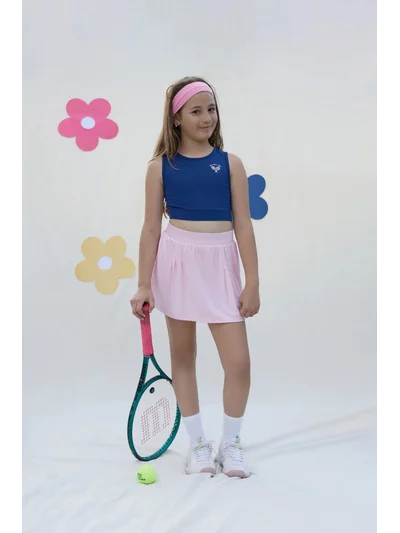 Tennis Club Kız Çocuk Şortlu Tenis Eteği – Candy Pink