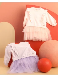 TÜTÜ ETEKLİ SWEAT ELBİSE pembe