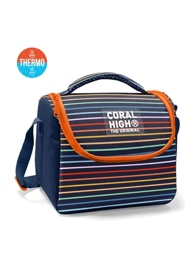 Coral High Çok Renkli Çizgi Desenli Thermo Beslenme Çantası 37131