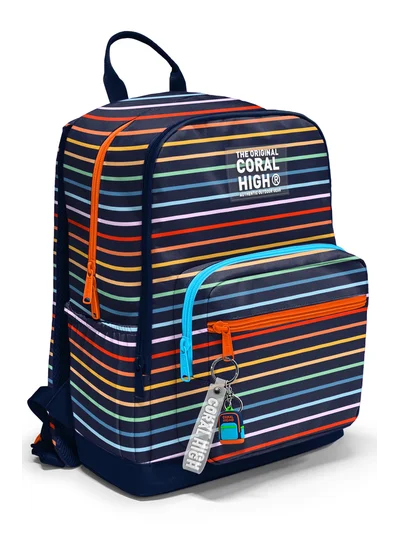 Coral High Çok Renkli Çizgi Desenli Okul Sırt Çantası 33231