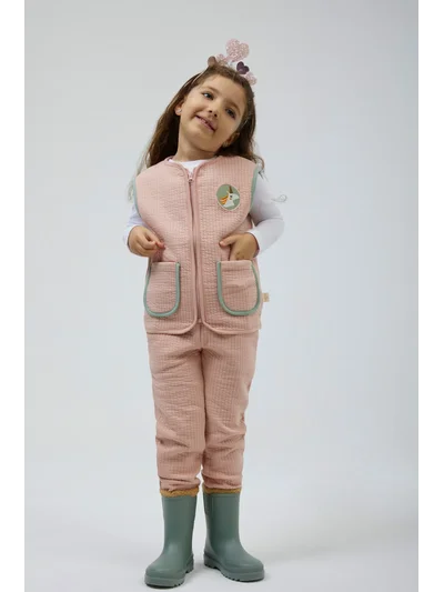 Miela Kapitone Jogger Pantolon somon