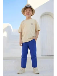 Balık Baskılı Oversize Erkek Çocuk Tshirt