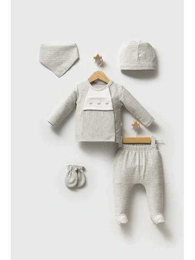 Tongs Baby Classıc Bear 5'li Zıbın Takım gri 
