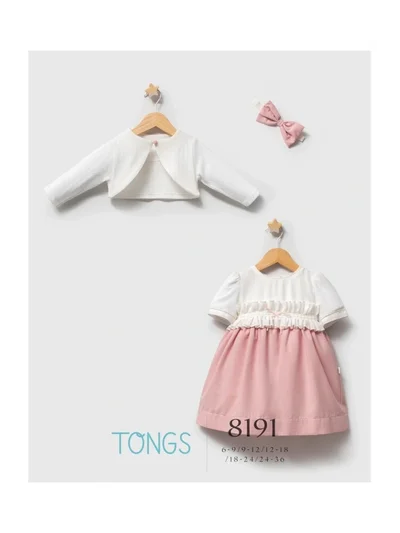 Tongs Kız Bebek Pudra Elbise ve Bolero Takımı | My Lorin Kids