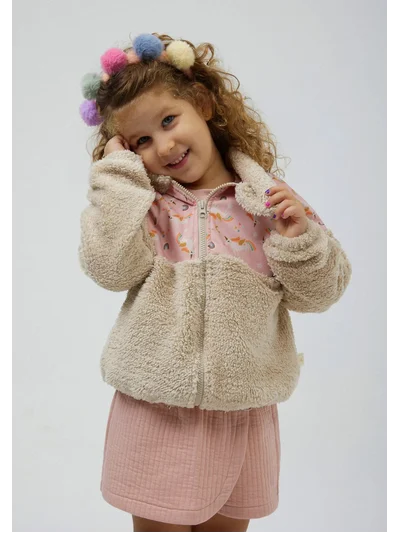 UNİCORN TEDDY CEKET pembe