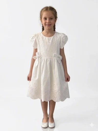 TİVİDO 2824 DANTEL ELBİSE 6/12 YAŞ  | My Lorin Kids