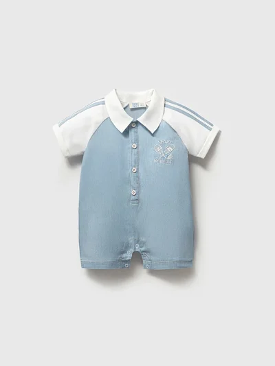 Erkek Bebek Polo Yaka Tulum Şık Yazlık Model | My Lorin Kids