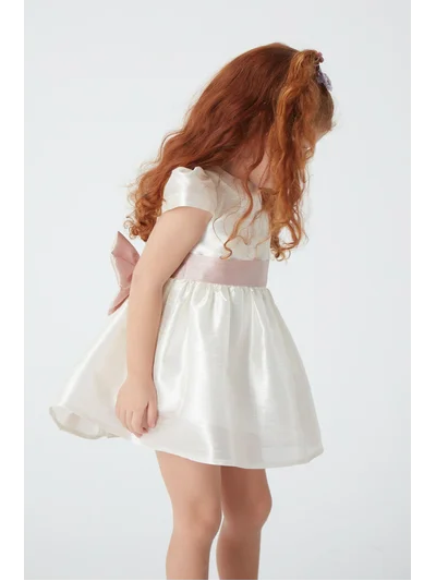 Petit Coral İVORY BLOSSOM İPEK ELBİSE EKRU