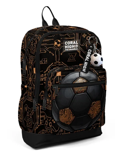 Coral High Kids Futbol Desenli Okul Sırt Çantası 33217