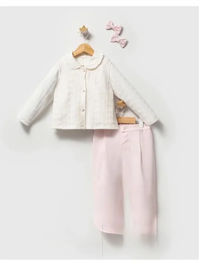 2-5 Yaş Kız Çocuk Gömlek Pantolon Takım Pembe | My Lorin Kids