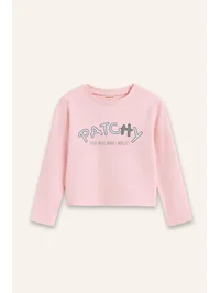 Patchy Baskılı Kız Çocuk Tişört Pembe | 1-12 Yaş
