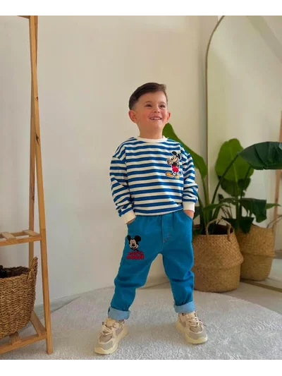 MAVİ MİCKEY NAKIŞLI TAKIM