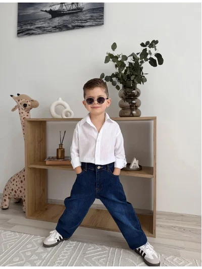 ERKEK ÇOCUK MAVİ KOT PANTOLON