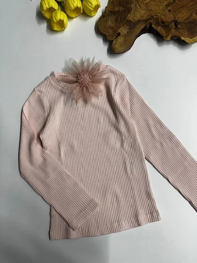 PEMBE BROŞ DETAYLI FİTİLLİ BADİ