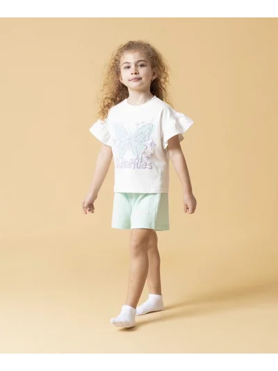 ARAS BEBE KIZ ŞORTLU TAKIM MODEL 10