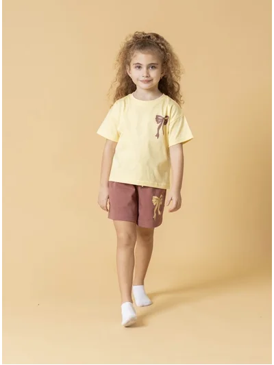 ARAS BEBE KIZ ŞORTLU TAKIM MODEL 8