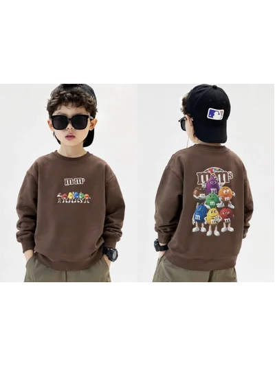 M&M KAHVERENGİ SWEATSHİRT