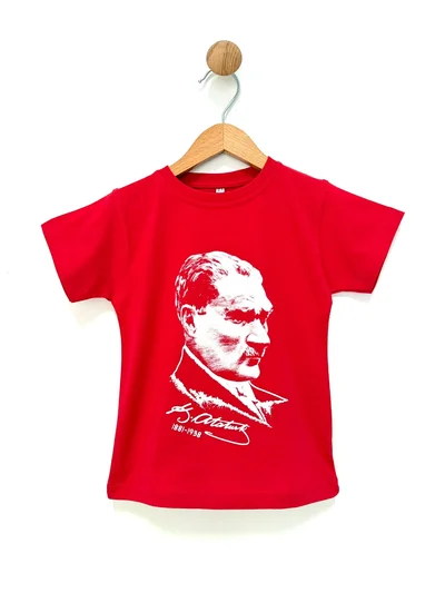 KIRMIZI ATATÜRK BASKILI TSHRT