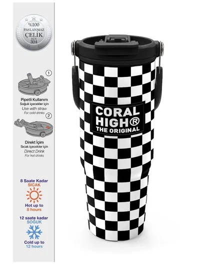 CORAL HİGH 900 ML DAMA DESEN TERMOS