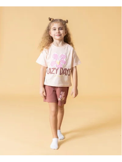 ARAS BEBE KIZ ŞORTLU TAKIM MODEL 1