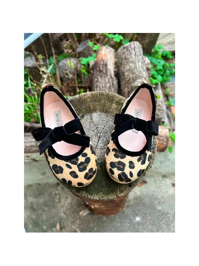KIZ ÇOCUK LEOPAR DESENLİ BABET