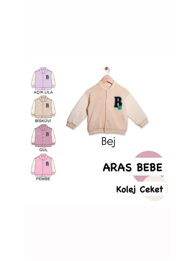 PEMBE B PUNCH İŞLEMELİ KOLEJ CEKET