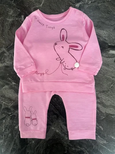 PEMBE MY SWEAT YAZILI ALT ÜST TAKIM