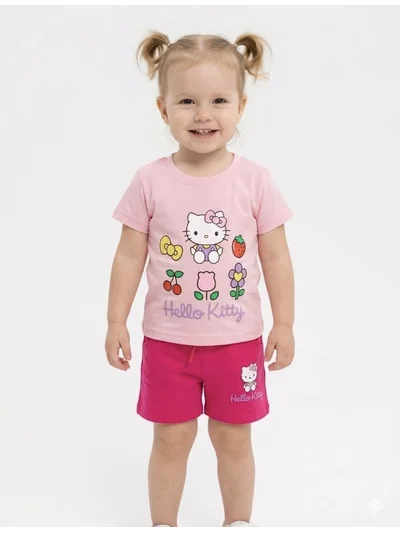 PEMBE HELLO KİTY BASKI TAKIM