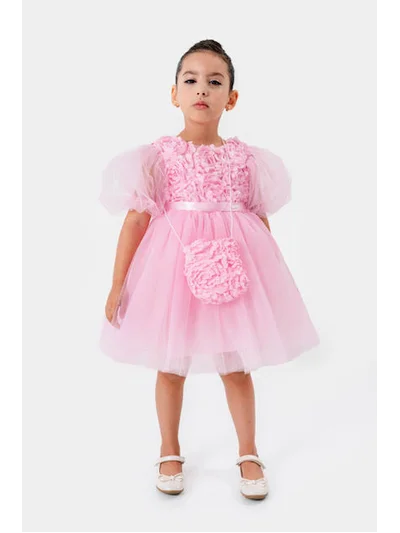 PEMBE BELLA KIZ ÇOCUK ELBİSE