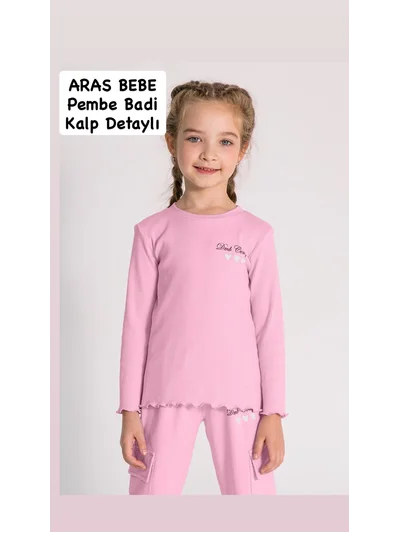 PEMBE KALP DETAYLI FİTİLLİ BADİ