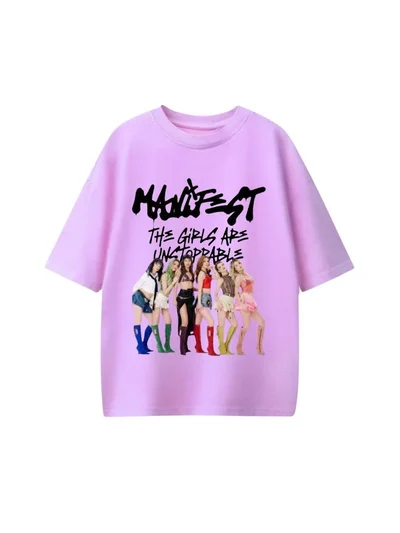 MANİFEST KIZLAR LİLA TSHİRT