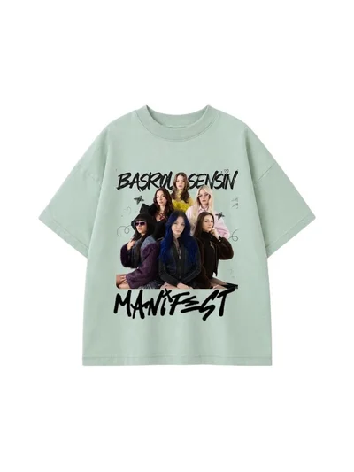 MANİFEST KIZLAR YEŞİL TSHİRT