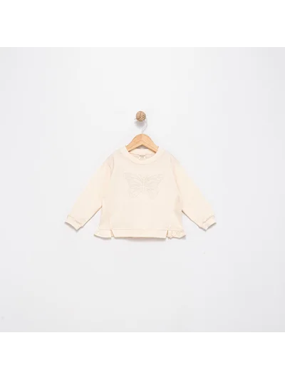 EKRU 1661 KELEBEKLİ SWEATSHRT