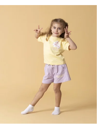 ARAS BEBE KIZ ŞORTLU TAKIM MODEL 4