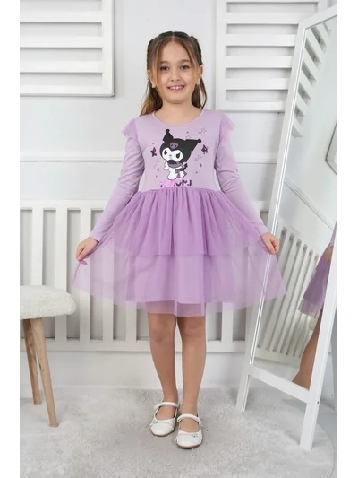 MOR KUROMİ PENYE ELBİSE