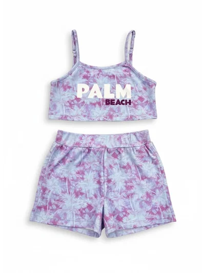 PALM BEACH YAZILI ŞORTLU MAYO
