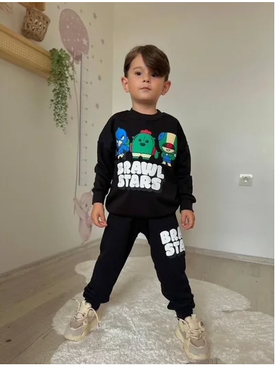 BRAWL STRAS SİYAH ALT ÜST TAKIM
