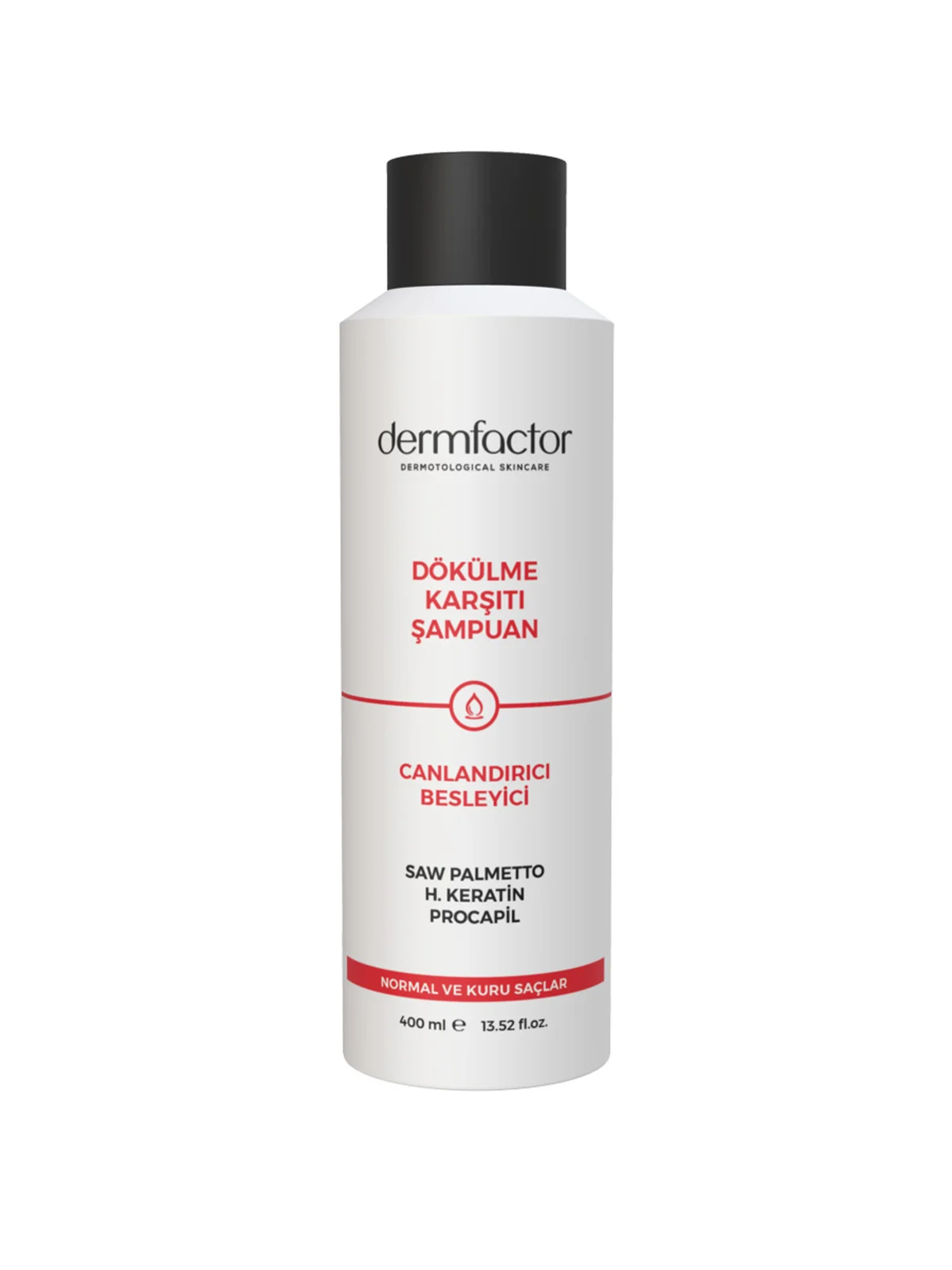 Dermfactor Dökülne Karşıtı Canlandırıcı Besleyici Kuru ve Normal Saçlar İçin Şampuan 400 ml