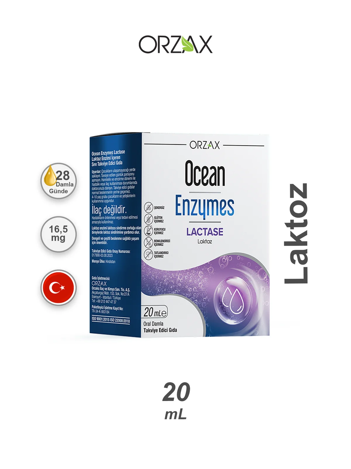 Ocean Enzymes Lactase Damla 20 ml