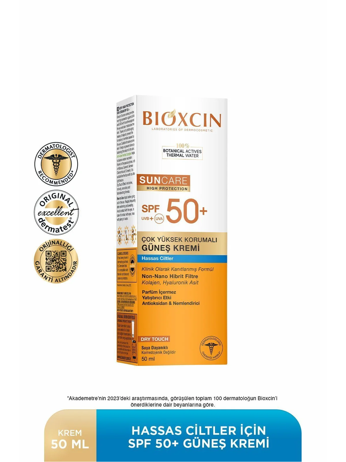 Bioxcin Suncare Güneş Kremi Hassas SPF 50+ 50 ml