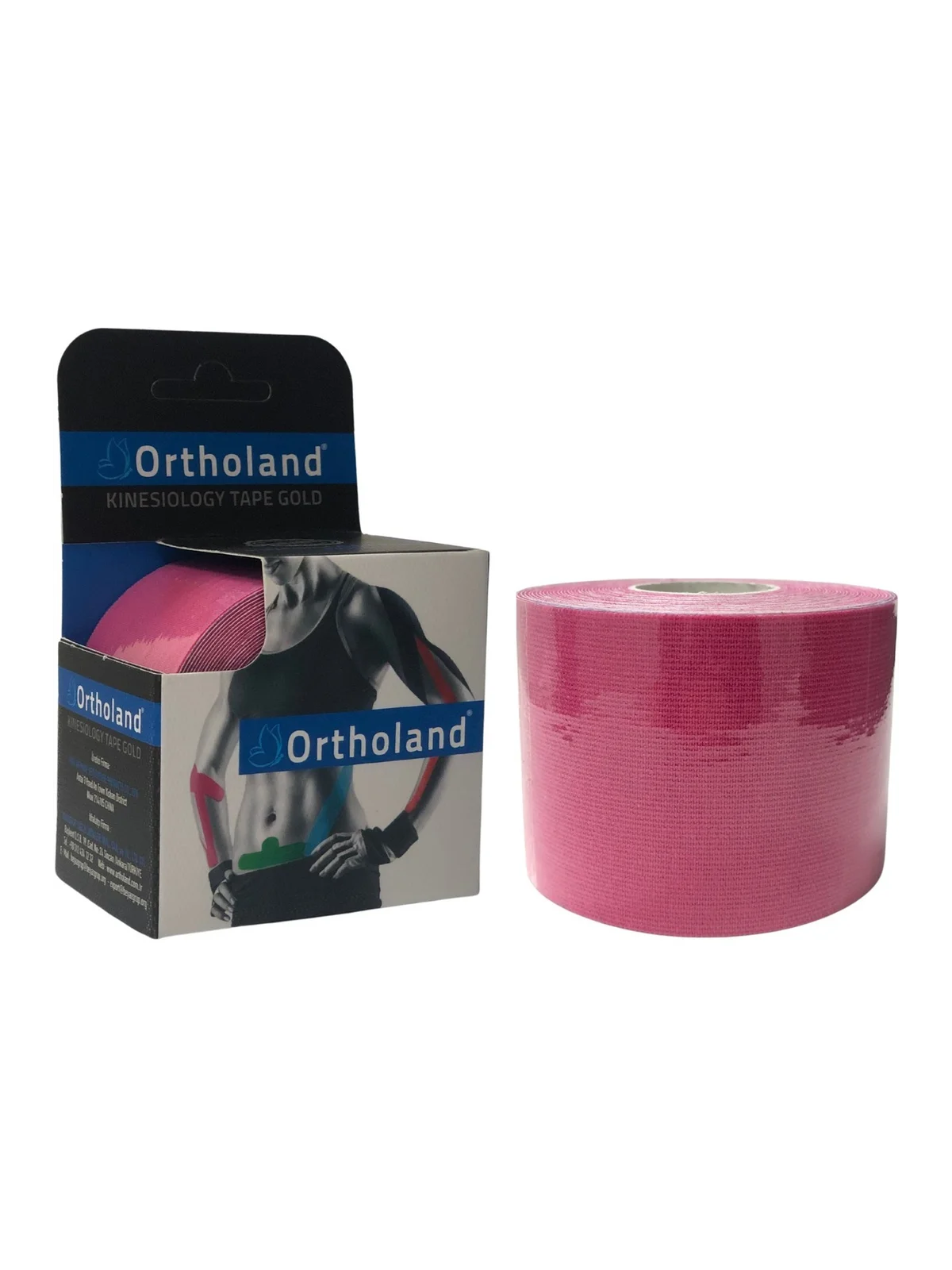 Ortholand Kinesio Tape Gold Ağrı Bandı Pembe 5 cm x 5 m