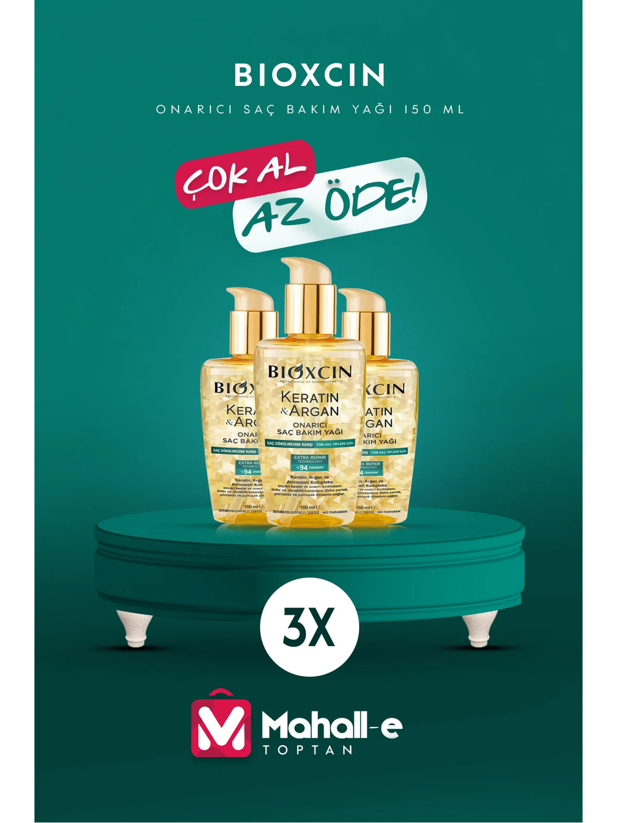 Bioxcin Saç Bakım Yağı Onarıcı Keratin & Argan 150 ml