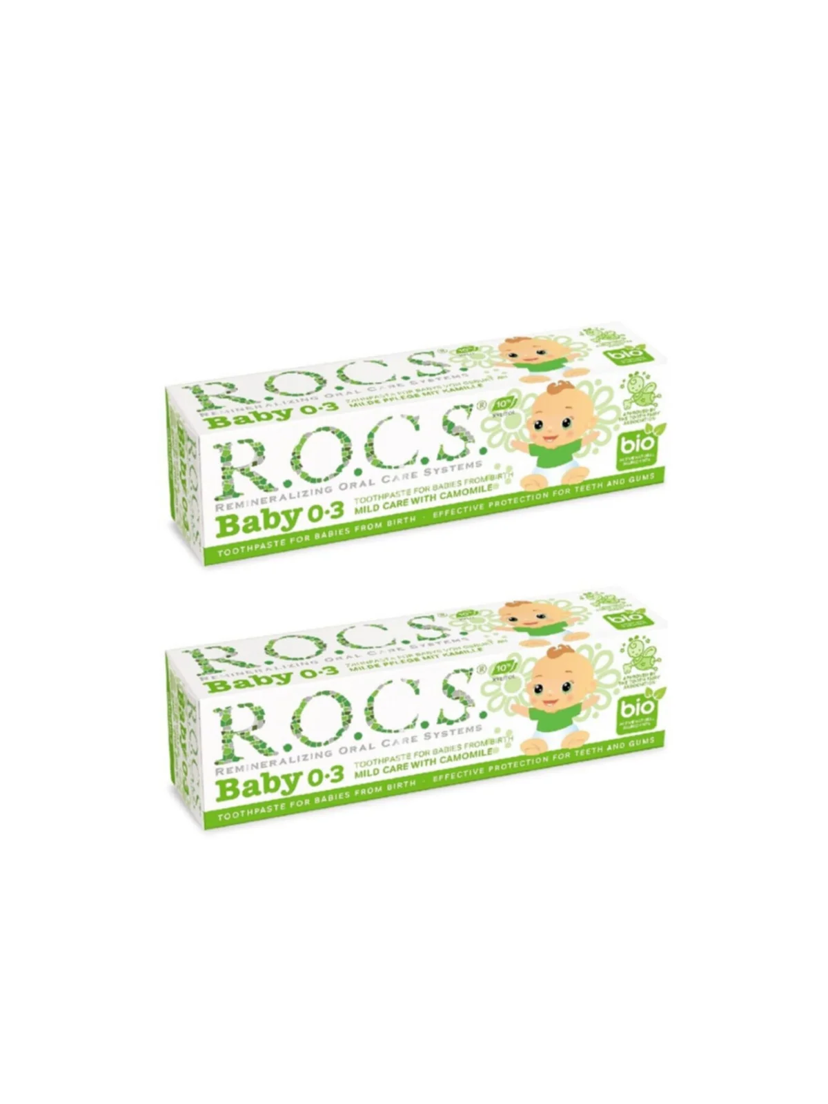 Rocs Baby Papatya Özlü Yutulabilir Diş Macunu 0-3 Yaş 35 ml