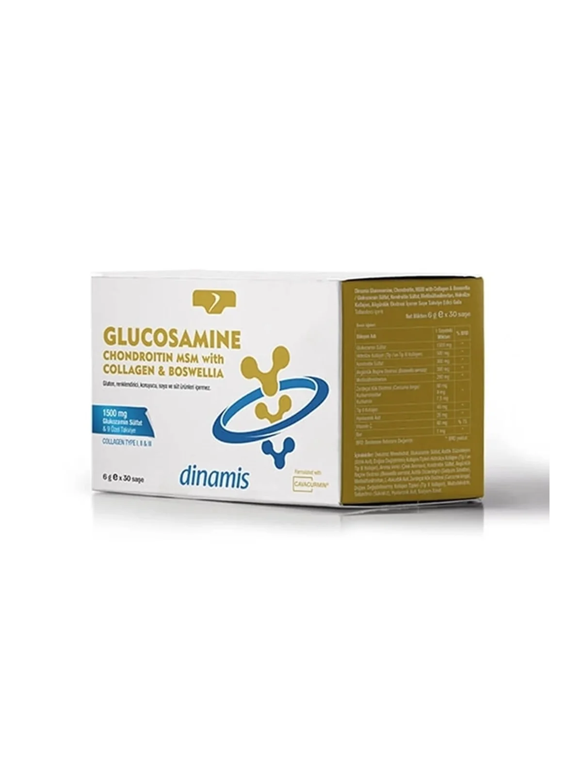 Dinamis Glucosamine Chondroitin MSM With Collagen Boswellia 6 gr x 30 Saşe
