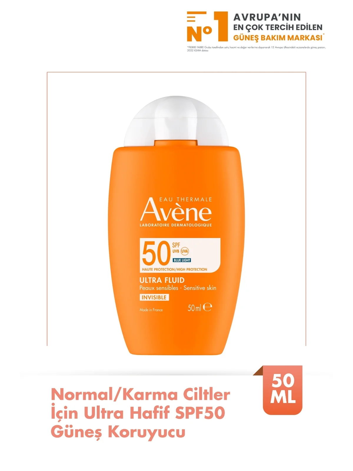 Avene Ultra Fluid SPF50+ 50 ml